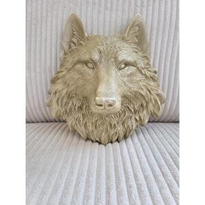 Gorgeous Faux Taxidermy Wolf Head Wall Hanging